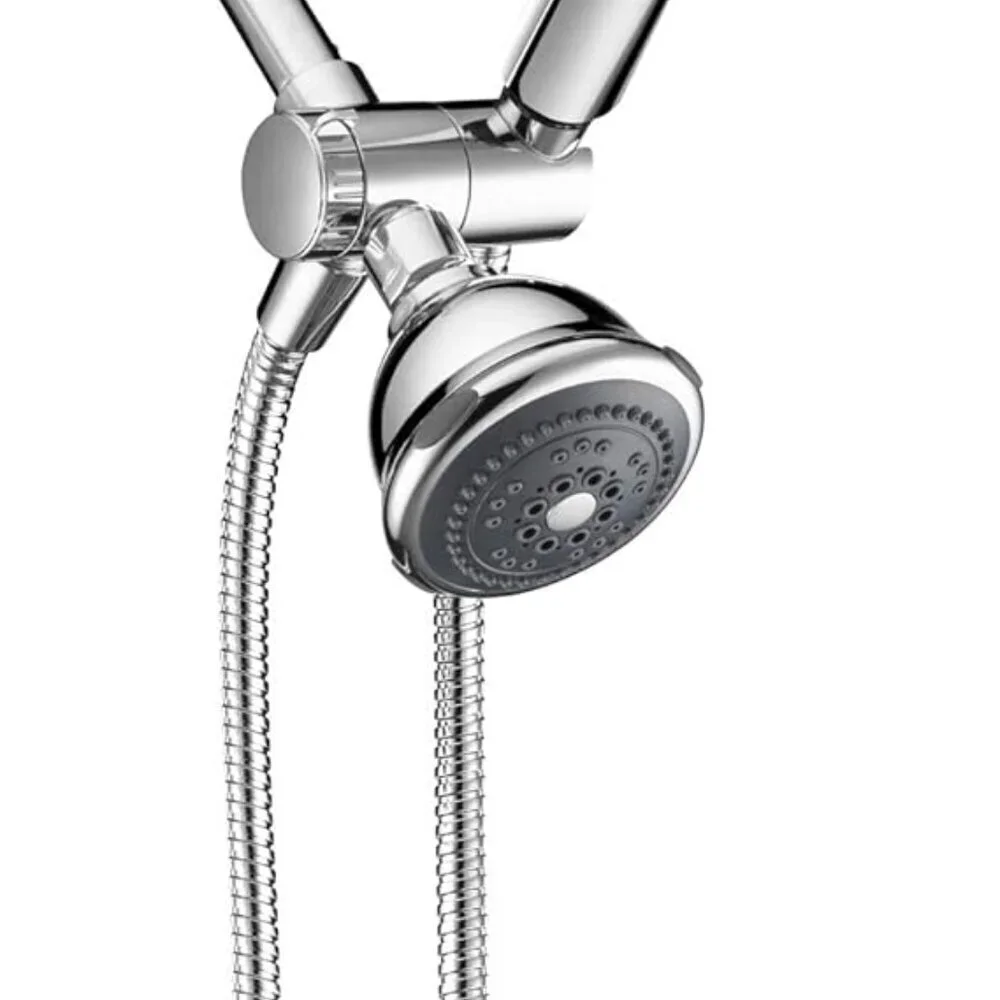 Hydro-Detangler and Showerhead Wall-Mount Showerhead with 5-Settings, Chrome